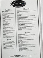 Panico's menu