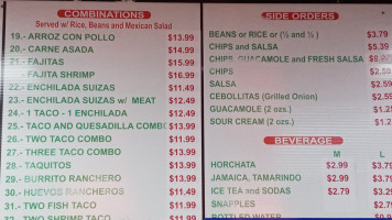 Casita Taco Real Mexican Tradition menu