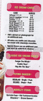 Carvel Ice Cream Bakery menu