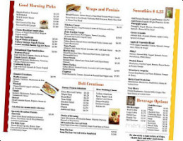 The Atrium Cafe menu