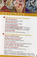 Cold Stone Creamery menu