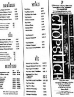 Chopstick menu