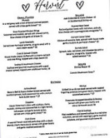 Harvest menu