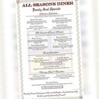 All Seasons Diner menu