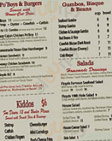 Floyd's Cajun Seafood Texas Steakhouse menu