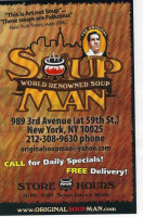 Soup Man menu
