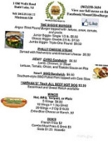 Mount Olive Burger menu