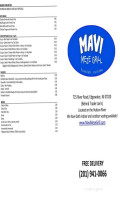 Mavi Meze Grill menu
