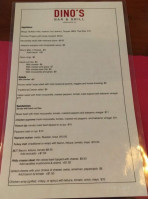 Dino's And Grill menu