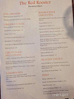 Red Rooster Cafe menu