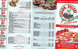 Italian Village Pizza menu