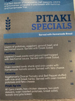 Pita Pitaki menu