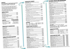 Sunrise Bagel Cafe menu