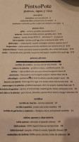 PintxoPote menu