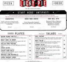Lucky Pie Pizza Taphouse menu