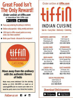 Tiffin menu