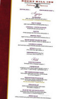 Rocky Hill Inn menu