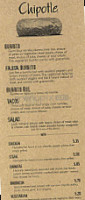 Chipotle Mexican Grill menu