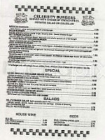 Bill's Place menu