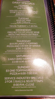 Green Mill Restaurant Bar menu