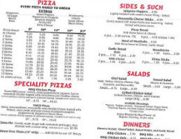 Fat Jack's Pizza menu