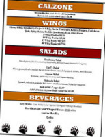 Bruno's Pizza Wings menu