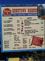 Hometown Hamburgers menu