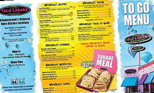 Taco Cabana menu