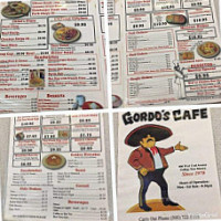 Gordo's menu
