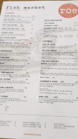Roe Seafood menu