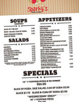 Sparky's Pizza And Subs menu