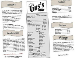 Gus's menu