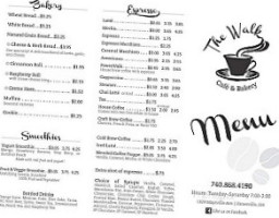 The Walk Cafe Bakery menu
