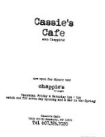 Cassies Cafe menu