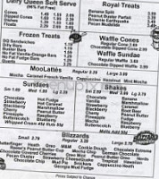 Dairy Queen menu