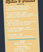 Hudson Packard menu