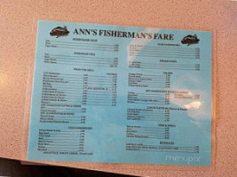 Fisherman's Fare menu