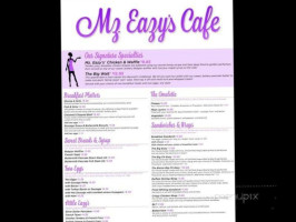 Mz. Eazy Cafe' menu