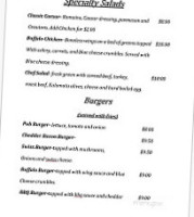 Mulligan's Pub menu