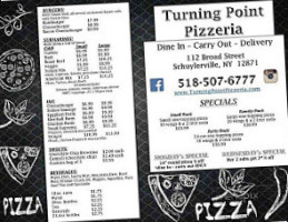 Turning Point Pizzeria menu