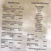 Choctaw Pizza Post menu