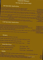 Mt Plate Deli menu