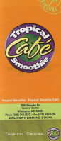 Tropical Smoothie Cafe menu