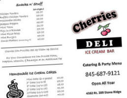 Cherries menu