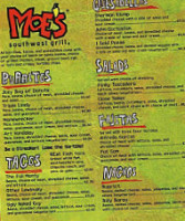 Moe's Southwest Grill menu