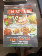 Crust N Fire menu