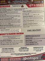 Woody's Diner menu