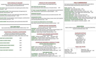 Pop's Italian American Delicatesses Marketplace menu