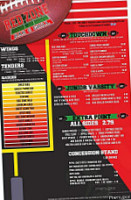 Red Zone And Grill menu