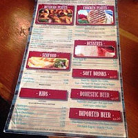 Bonanza Steakhouse menu